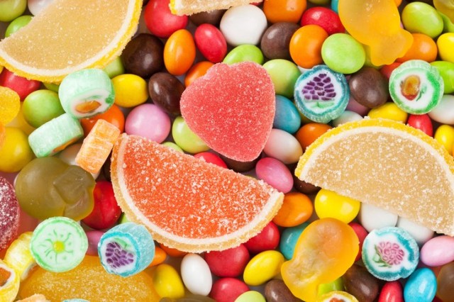 Colorful candies, jelly and marmalade